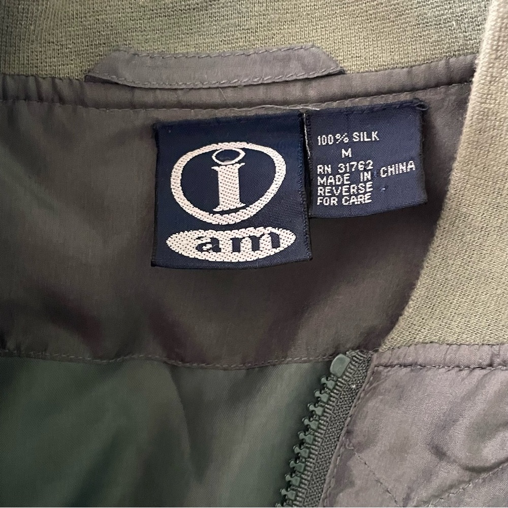 Vintage Quilted Silk Bomber Jacket - Picture 2 of 3